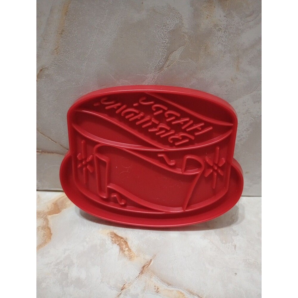 Vintage Tupperware Cookie Cutter - Happy Birthday Cake Banner for Personalizing
